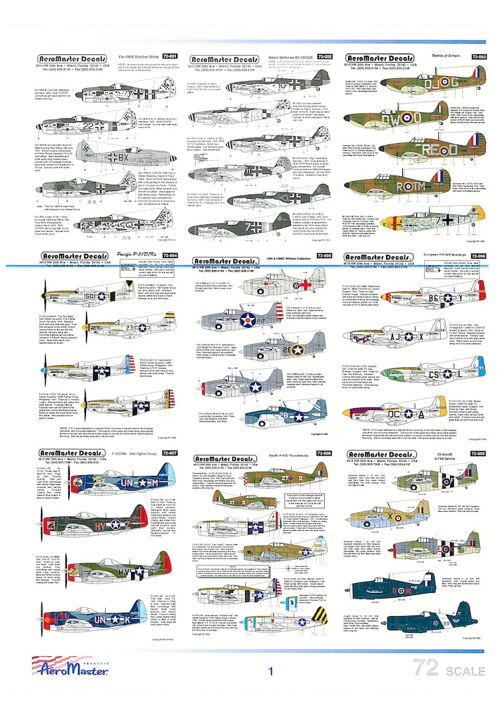 AEROMASTER AMDCAT1 Aeromaster Decal History in Color Reference ca