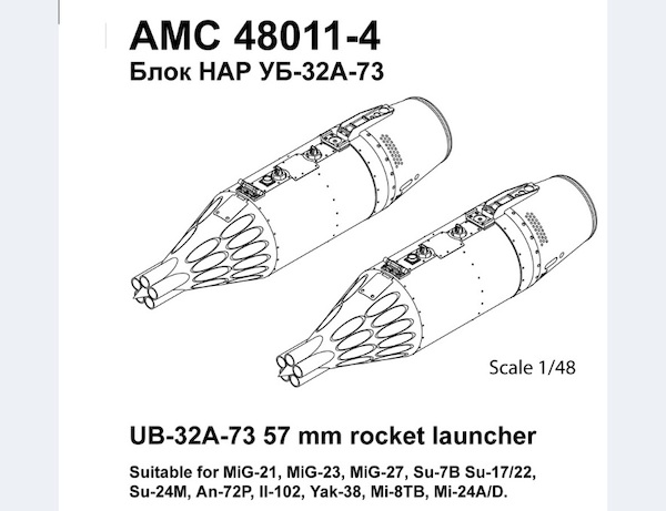 UB32A-73 57mm Rocket Launcher (2x)  AMC48011-4