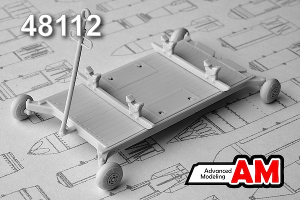 Soviet Universal Service cart for Transporting aircraft aquipment and Weapons  AMC48112