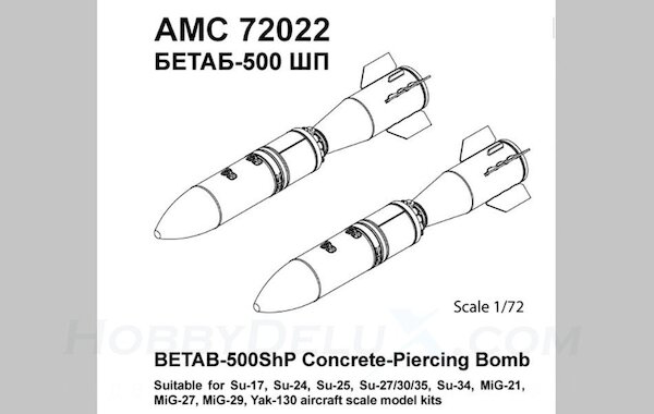 Betab-500ShP Concrete piercing Bombs (2x)  AMC72022