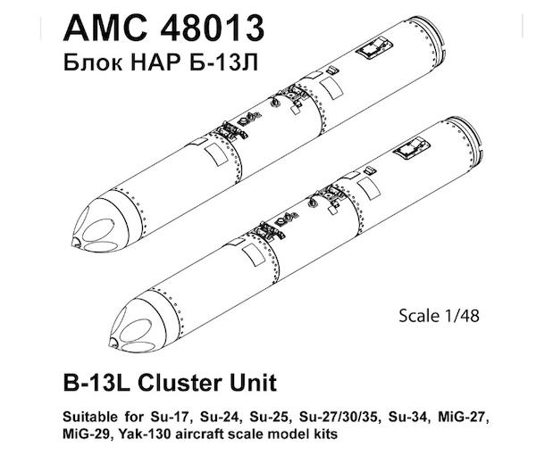 B13L 122mm rocket launcer Cluster units (2x)  AMC48013