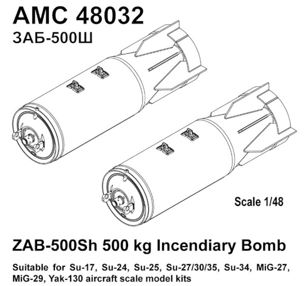 ZAB -500Sh 500kg Incendiary bombs (2x) AMC48032-1
