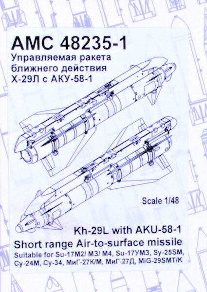 Kh-29L Short range Air to Surface Missile with AKU58-1 Pylon (2)  AMC48235-1