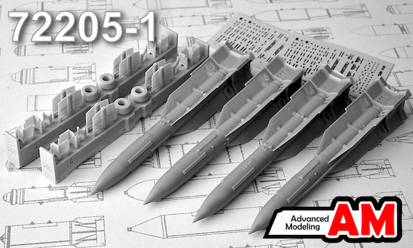 R33E Long range Air To Air Mssile (4x) Suitable for MiG31 AMC72205-1