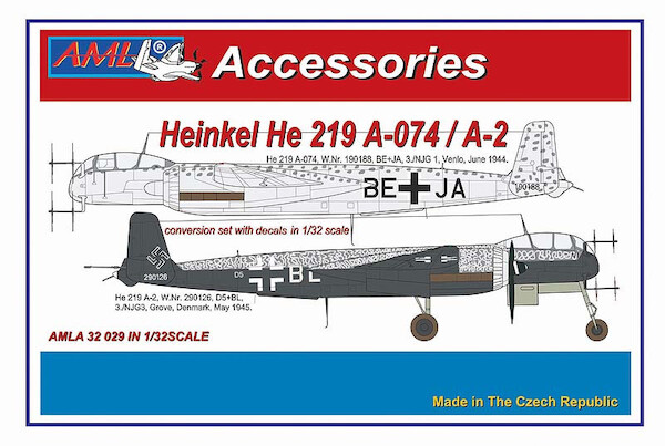 Heinkel He219A-0/V074 or He219A-2 conversion set (Revell) AMLA32029