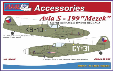 Avia S199 "Mezek" correction set part 1 (Academy/Hobbycraft)  AMLA48037