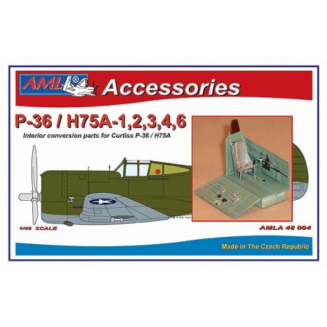 Curtiss P36A/C, Hawk 75A1-6 Cockpit set, Undercarriage (Hobbycraft/Academy)  AMLA4804