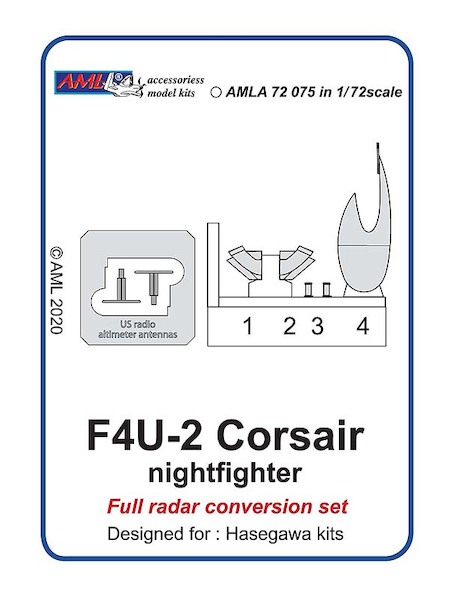 F4U-2 Corsair Nightfighter Conversion set (Hasegawa) AMLA72075