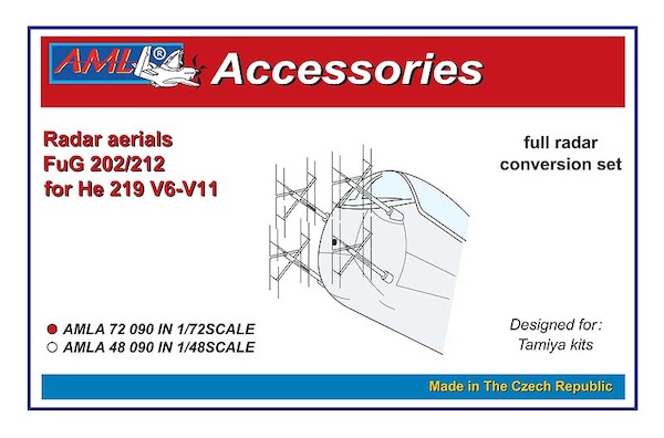 FuG202/212 radar Aerials for Heinkel He219V6-V11 (Dragon)  AMLA72090