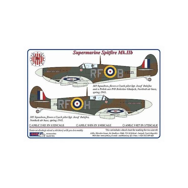 Supermarine Spitfire MKIIb 303sq RAF AMLC2-021