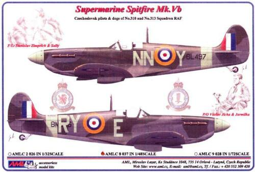 Supermarine Spitfire MKVb (Czechoslovak pilots & Dogs of 310 and 313sq RAF)  AMLC32-026