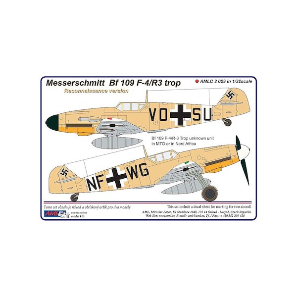 Messerschmitt BF109F-4/R3 Trop recce version AMLC32-029
