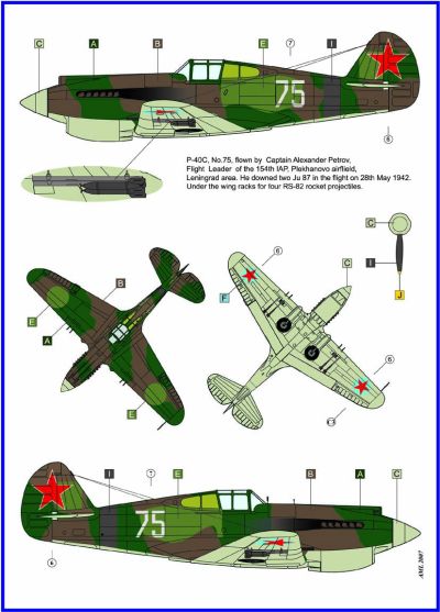 Curtiss P40B/C Tomahawk and P39N Airacobra Americans in Stalins sky part 3  AMLC3203