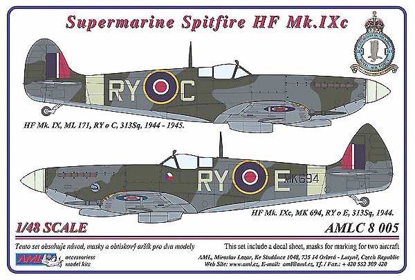Spitfire HF MkIXc (RY-C and RY-E 313sq RAF)  AMLC48-005