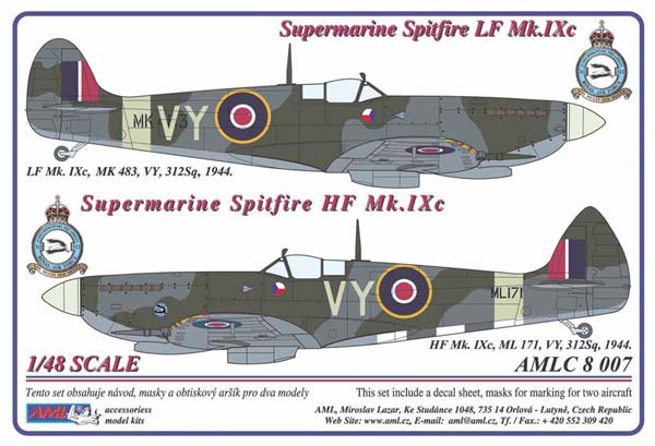 Spitfire LF MkIXc (VY- 312sq RAF)  AMLC48-007