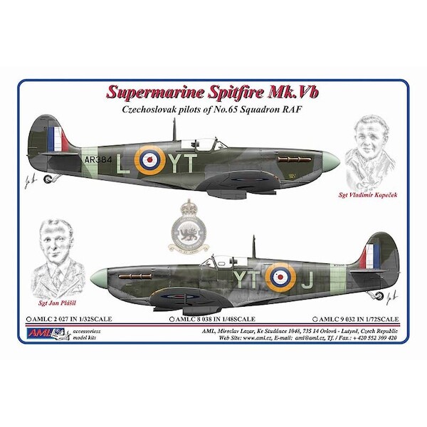 Supermarine Spitfire MKVb (Czechoslovak pilots of 65Sq RAF) AMLC48-038