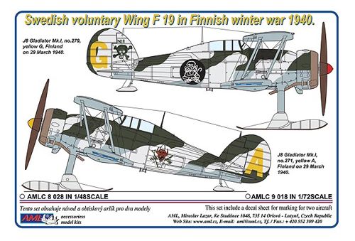 Swedish Voluntary Wing f19 in Finnish winterwar 1940 (Gladiator)  AMLC8-028