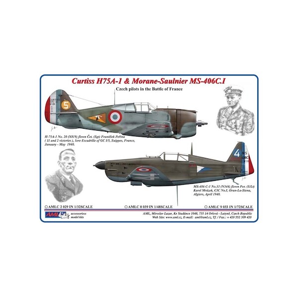 Czech Pilots in the Battle of France (Curtiss H75A-1 & Morane Saulnier MS406C.1) AMLC9-033