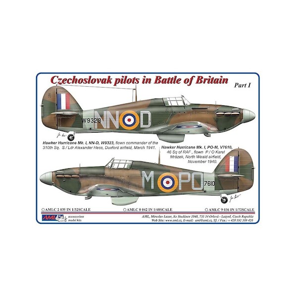 Czechoslovak pilots in the Battle of Britain part 1 : Hawker Hurricane MK1 310sq AMLC9-036