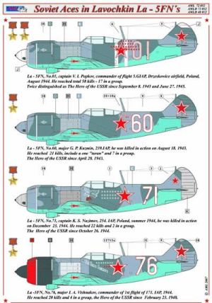 Soviet Aces in Lavochkin La5FN's AMLD48012