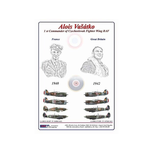 Aircraft of Alois Vasatko (Hawk 75, Hurricane, Spitfire) AMLD72051