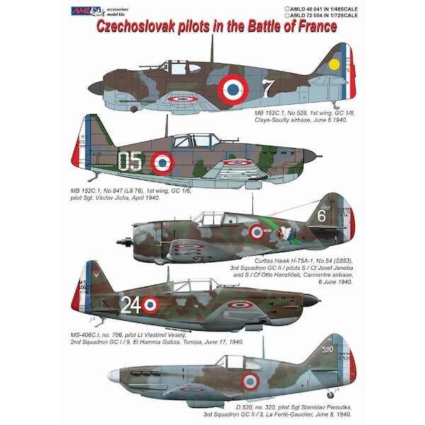 Czechoslovak Pilots in the Battle of France (MB152, MS406, H75, D520)  AMLD72054