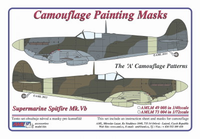 Camouflage Painting masks Spitfire Mk.Vb "A" scheme patterns  AMLM33002