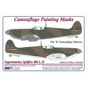 Camouflage Painting masks Spitfire Mk.I/II "B" scheme patterns AMLM33004