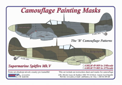 Camouflage Painting masks Spitfire Mk.Vb "B" scheme patterns AMLM33005