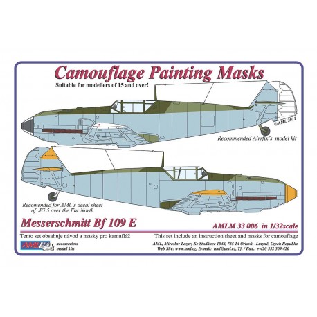 Camouflage Painting masks Messerschmitt BF109E (JG5) AMLM33006