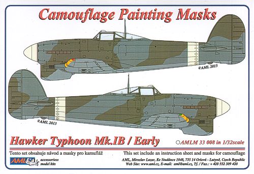 Camouflage Painting masks Typhoon MK1B/Early  AMLM33008