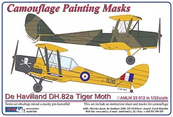 Camouflage Painting masks De Havilland DH82a/c Tiger Moth AMLM33012