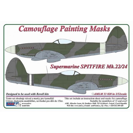 Camouflage Painting masks Spitfire Mk22/24 (Revell) AMLM33020