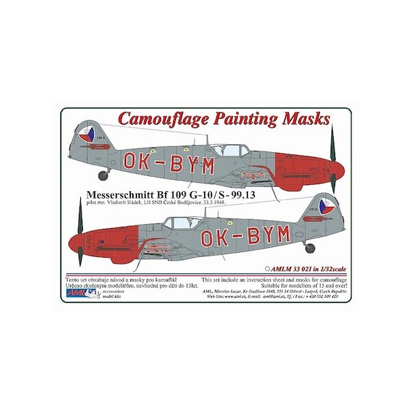 Camouflage Painting masks Messerschmitt BF109G10/S99 AMLM33021