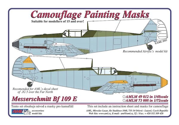 Camouflage Painting masks Messerschmitt BF109E (JG5)  AMLM49012