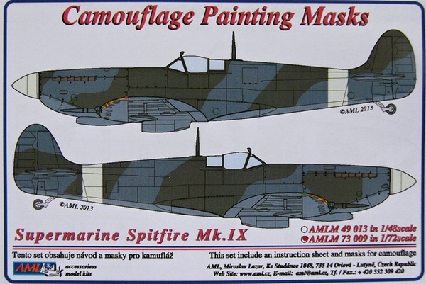 Camouflage Painting masks Spitfire Mk IX AMLM49013
