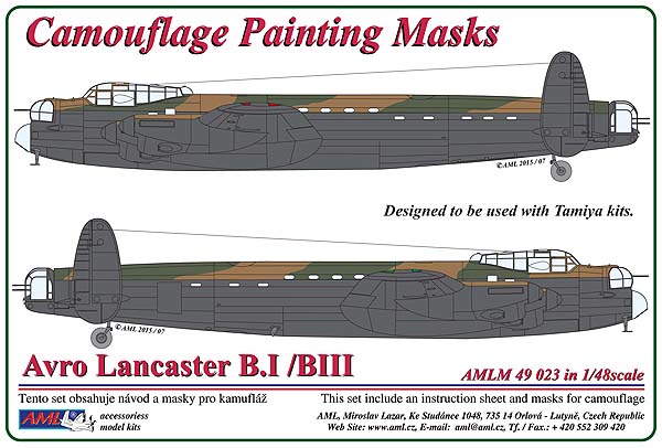 Camouflage Painting masks Avro Lancaster BI/BIII  AMLM49023
