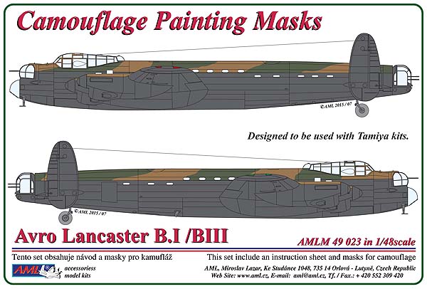Camouflage Painting masks Avro Lancaster BI/BIII AMLM49023