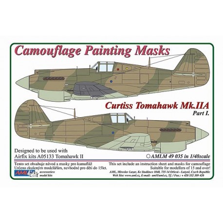 Camouflage Painting masks Curtiss Tomahawk MKIIA part 1(Airfix)  AMLM49035