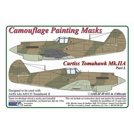 Camouflage Painting masks Curtiss Tomahawk MKIIA part 1(Airfix) AMLM49035