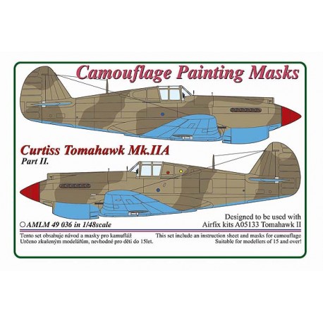 Camouflage Painting masks Curtiss Tomahawk MKIIA part 2(Airfix)  AMLM49036