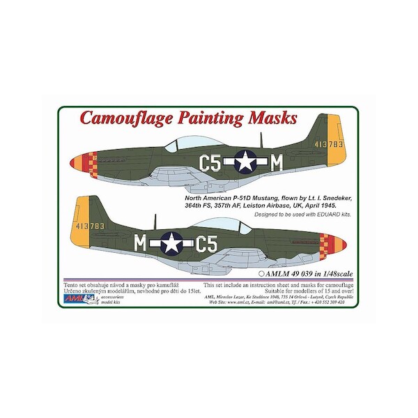 Camouflage Painting masks P51D Mustang 364FS, 357FG AMLM49039