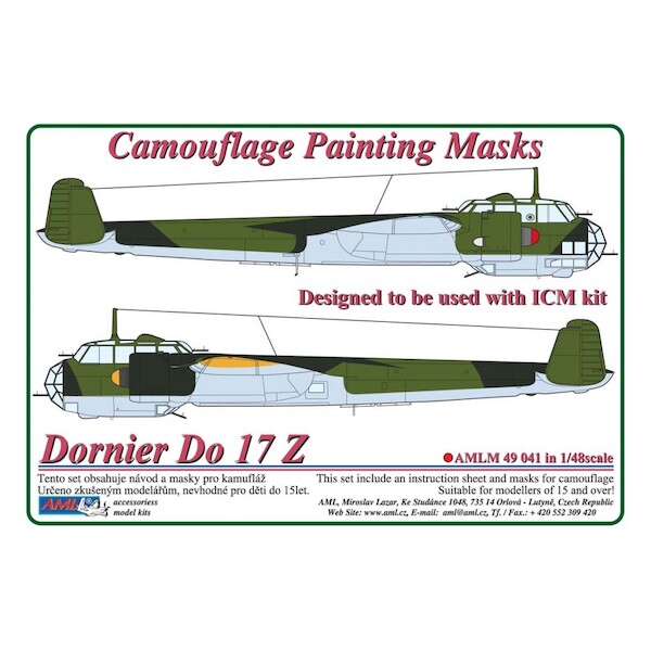 Camouflage Painting masks Dornier Do17Z (ICM)  AMLM49041