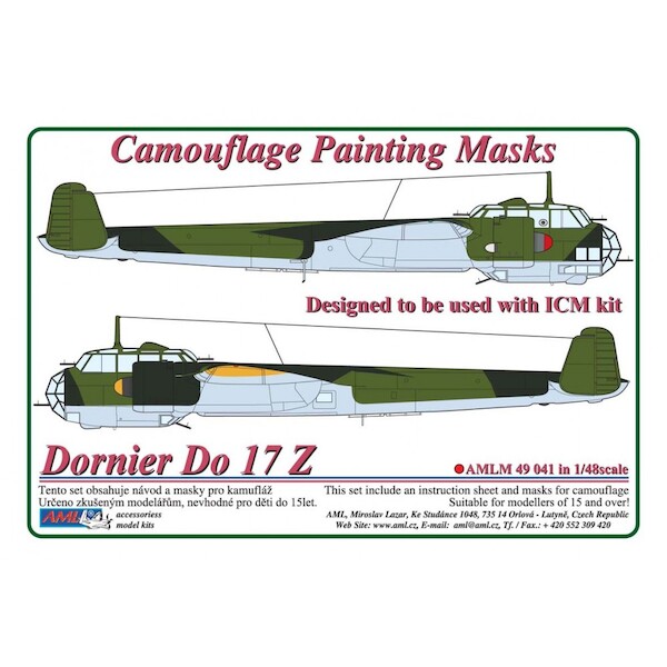 Camouflage Painting masks Dornier Do17Z (ICM) AMLM49041