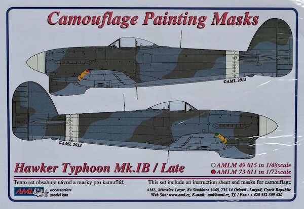 Camouflage Painting masks Hawker Typhoon MK1b/Late  AMLM73011