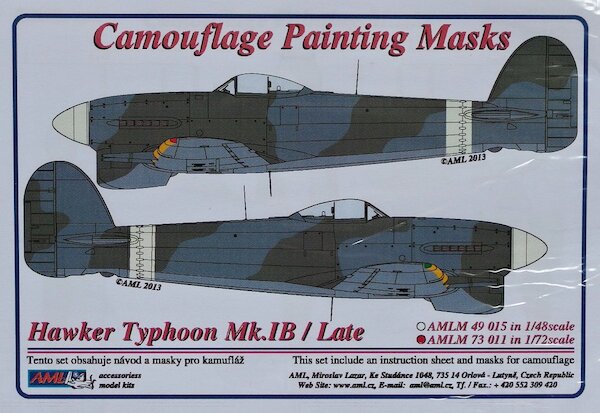 Camouflage Painting masks Hawker Typhoon MK1b/Late AMLM73011