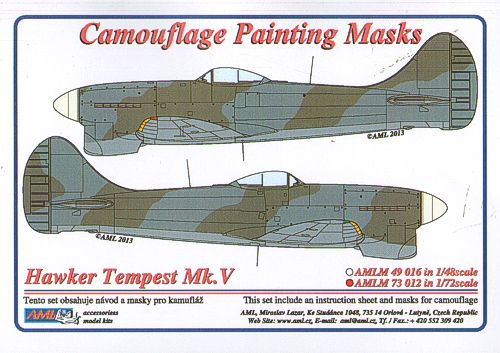 Camouflage Painting masks Hawker Tempest MkV  AMLM73012