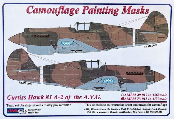 Camouflage Painting masks Curtiss Hawk 81A-2 of the AVG AMLM73013