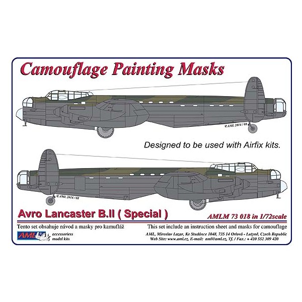 Camouflage Painting masks Avro Lancaster B.III Special (Airfix) AMLM73018