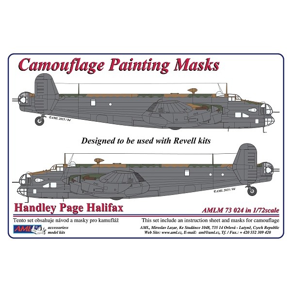 Camouflage Painting masks Handley Page Halifax (Revell)  AMLM73024